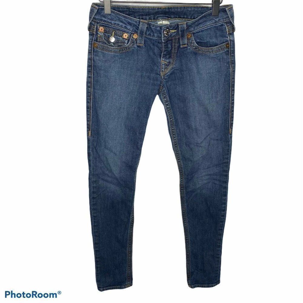 True Religion Skinny Jeans Back Flap Pockets 27